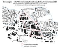 Planungswerkstatt neue Siemensstadt - Dichte Entwurf und Umgebung